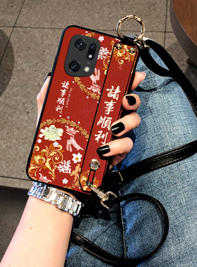oppo Findx9手机壳Findx8pro保护套Findx7Ultra外壳Findx5腕带FX2斜挎挂绳findx6兔子fx3皮质感如意可爱国潮