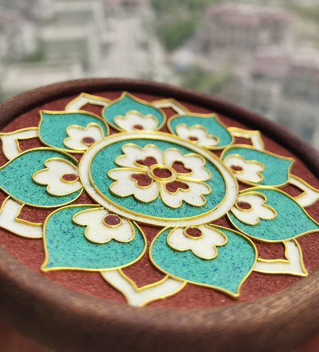 景泰蓝掐丝珐琅diy材料包杯垫