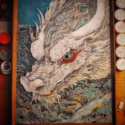 上唐小白龙掐丝珐琅DIY三月