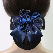 新款 包邮 正品 实拍银行护士瑰玫兰紫色工作职业头花发饰防滑套钢夹