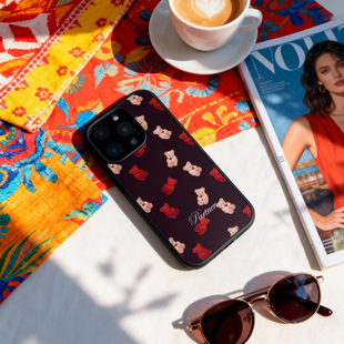 PARTNER可爱咖啡熊磁吸磨砂防摔个性适用于iphone17promax/16promax苹果手机壳