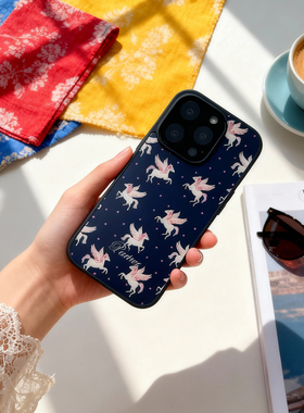 PARTNER马年心想事成飞马磁吸磨砂防摔个性适用于iphone17promax/16promax苹果手机壳