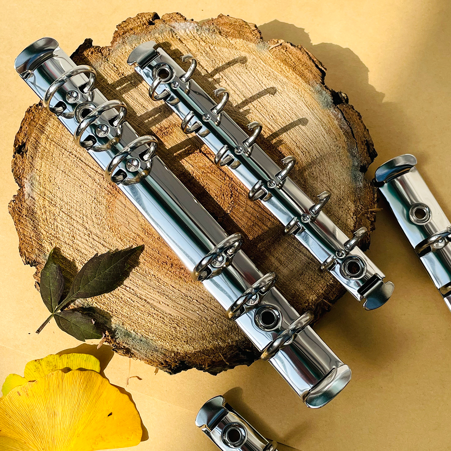 手账活页夹环金银色手帐本夹子