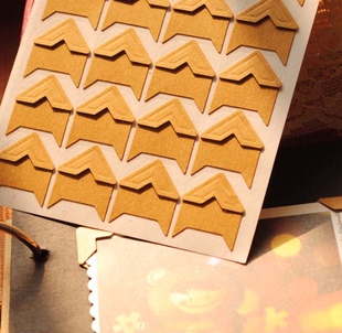 牛皮纸相片贴角 笔记本 相册配件 记事本 T03 旅行者日记本