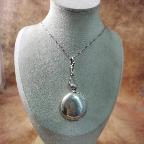 Vintage中古欧洲回流925银盒子照片盒吊坠