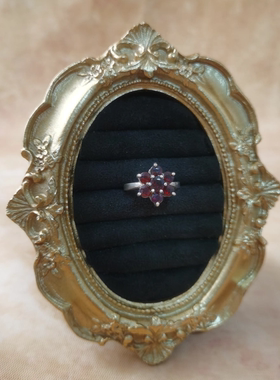 Vintage中古925银镶嵌石榴石戒指大全标