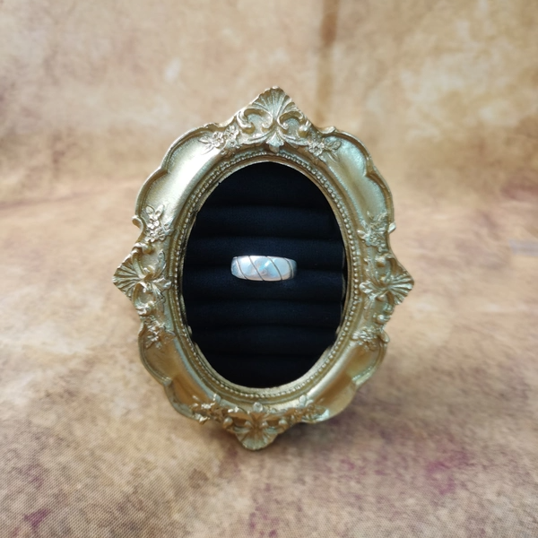 Vintage中古925银素银戒指15号