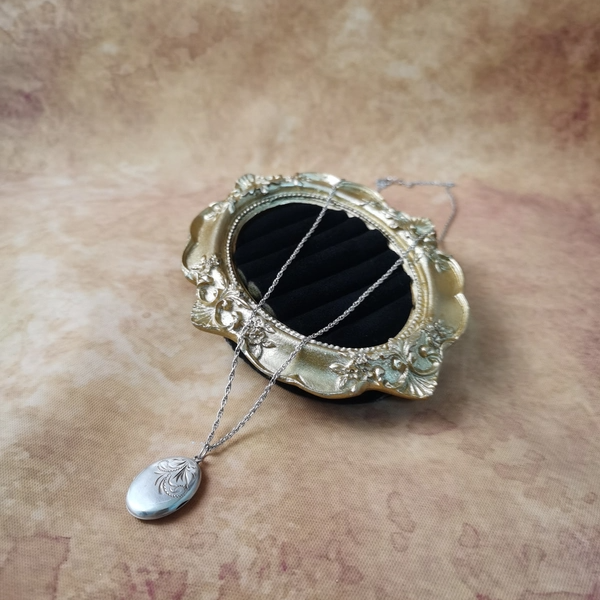 Vintage中古欧洲回流sterling老银照片盒相片盒吊坠