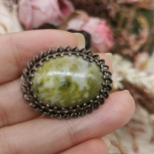 Vintage中古欧洲回流925银天然石胸针大全标