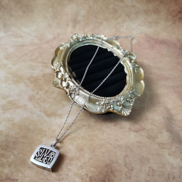 Vintage中古欧洲回流925银异形银砖吊坠大全标