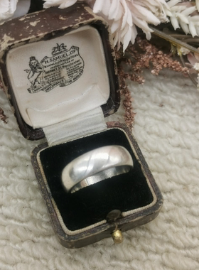 Vintage中古欧洲回流925银泥鳅背戒指23号