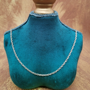 Vintage中古欧洲回流sterling老银扭扭链项链61cm