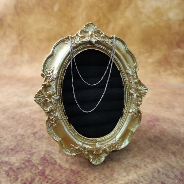 Vintage中古925银极细洗平链项链45.5cm