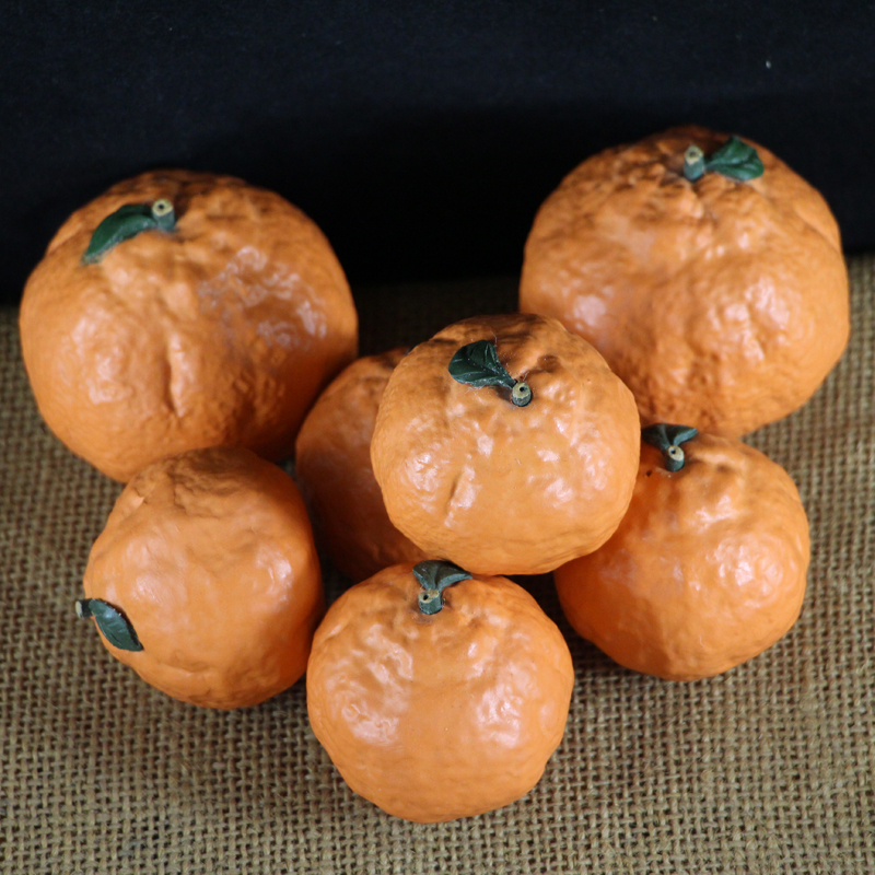 宜兴手工紫砂茶宠雕塑摆件紫砂仿真橘子桔子大吉大利茶盘茶趣配件