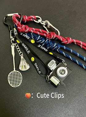 Cute Clips原创miu系包包挂件羽毛球相机运动风挂件挂饰钥匙扣