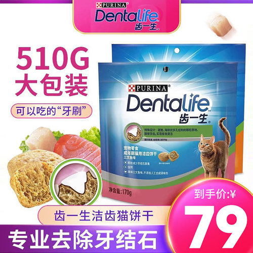 齿一生猫饼干170g预防口臭洁齿
