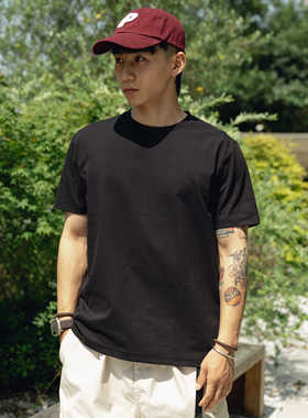 PrintsCrew合身版250g索罗娜凉感科技短袖t恤男白色百搭打底上衣