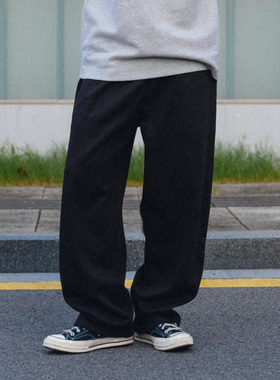 PrintsCrew宽松运动长裤直筒舒适薄绒男卫裤潮流秋冬阔腿运动裤