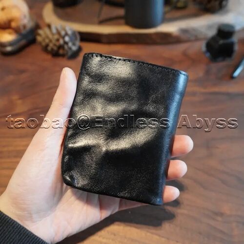 GUIDI风格经典款树膏牛皮钱包