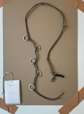 Endless Abyss Our风格钥匙扣牛皮绳圆环腰链男女士黑色裤链配饰