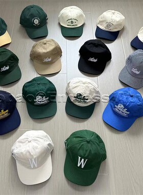 AIME美式复古联名棒球帽ALD刺绣鸭舌帽可调节Unisphere Hat针织帽