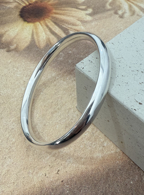 足银999女款双鼓泥鳅背手镯手工