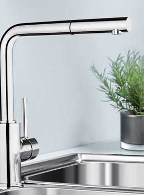 铂浪高BLANCO MILA-S可抽拉单把手冷热水厨房龙头523079 527888