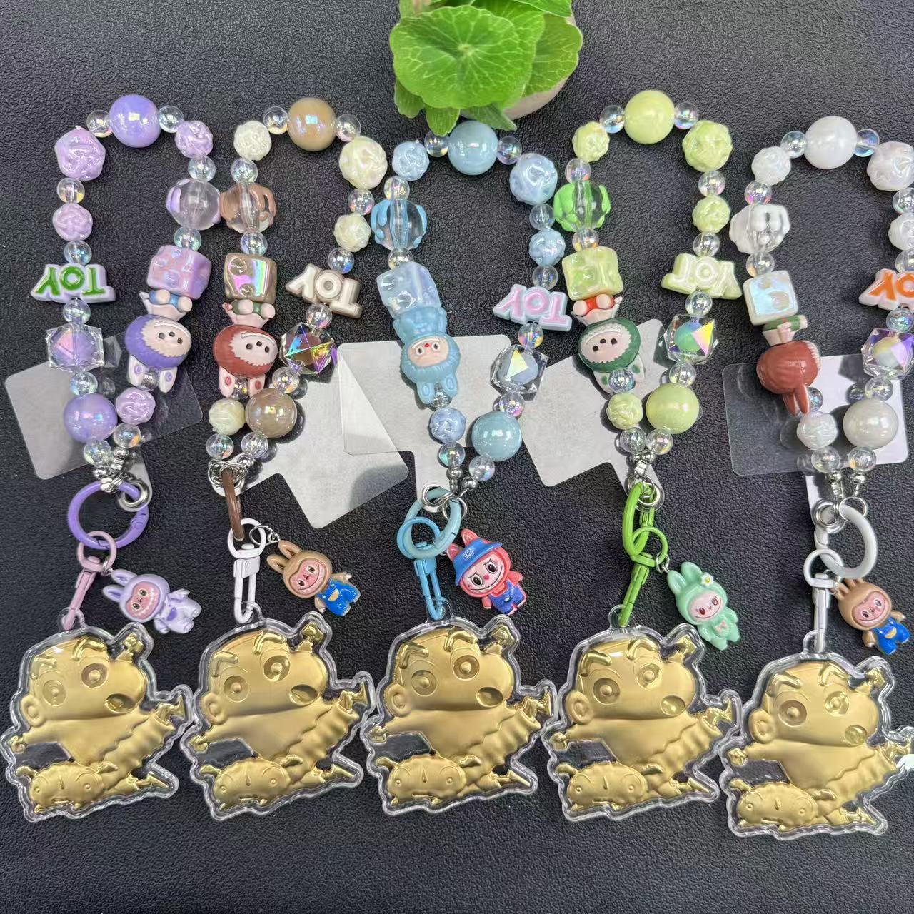 新款黄金蜡笔小新手机链