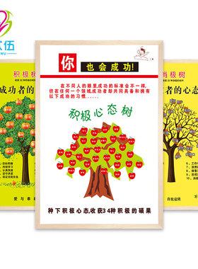 活动室有框格言实木装饰画