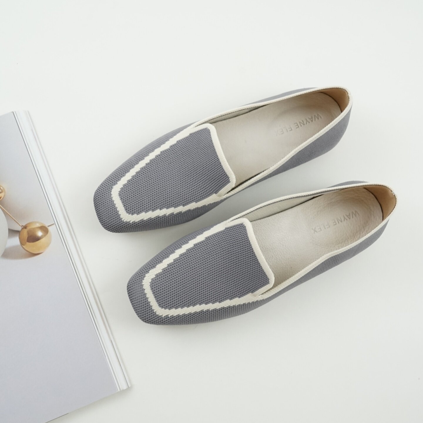 17号的下午| 韦恩 小香风软底软面懒人乐福鞋平底飞织面单鞋女