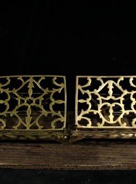 vintage欧式复古黄铜金属架子画架相框托架子拍摄桌面展示架摆件