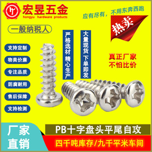 M1/M2/M3/M4/M5 PB镀镍微型精密电子小螺钉盘头圆头平尾自攻螺丝