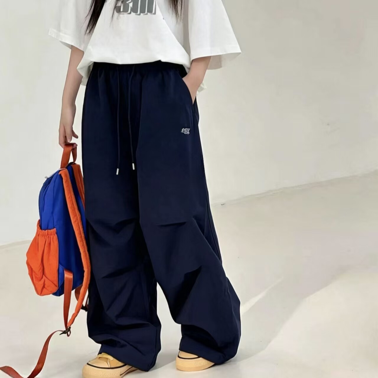 女童工装裤2026春夏季女孩韩版百搭薄款直筒休闲裤中大童120-170