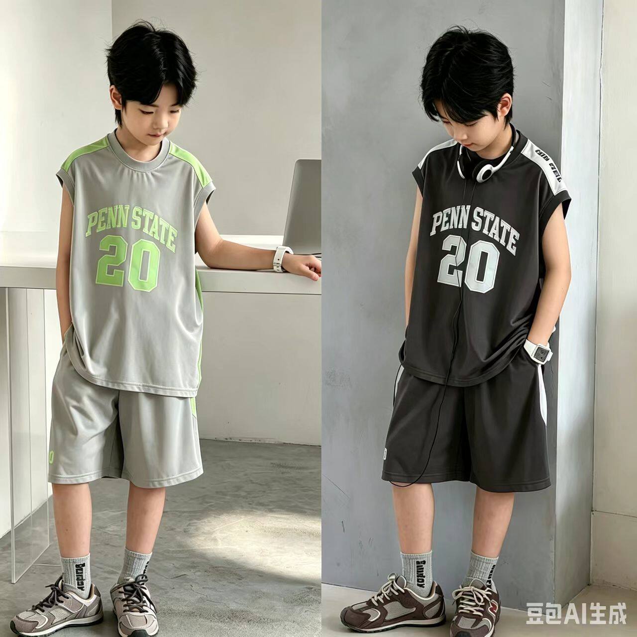 儿童篮球套装2026夏季新款男童球服背心短裤两件套中大童120-160