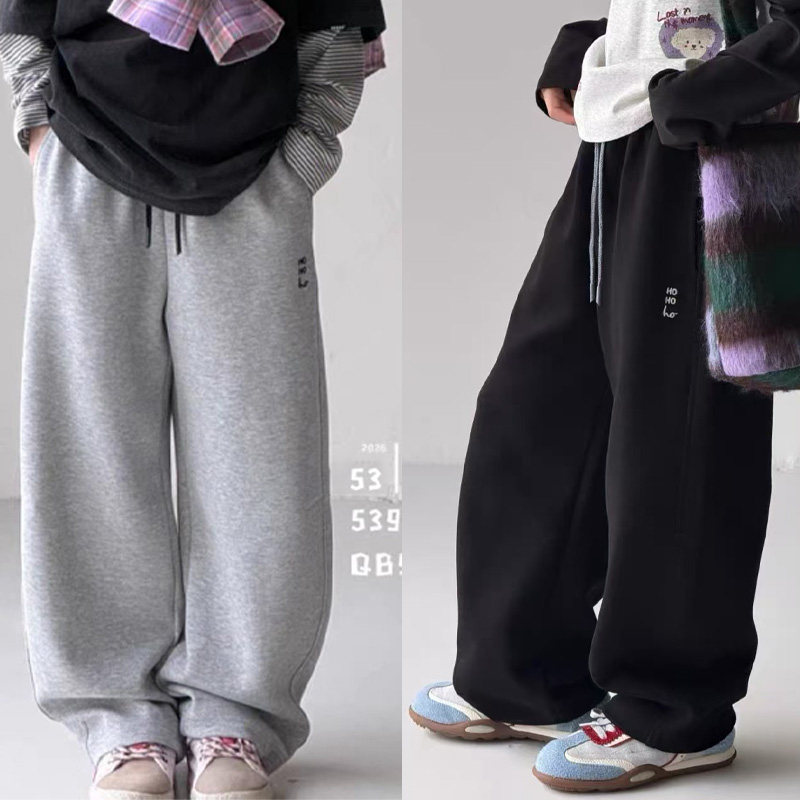 品牌儿童运动裤2026秋季新款百搭直筒裤男童女童休闲裤子130-170