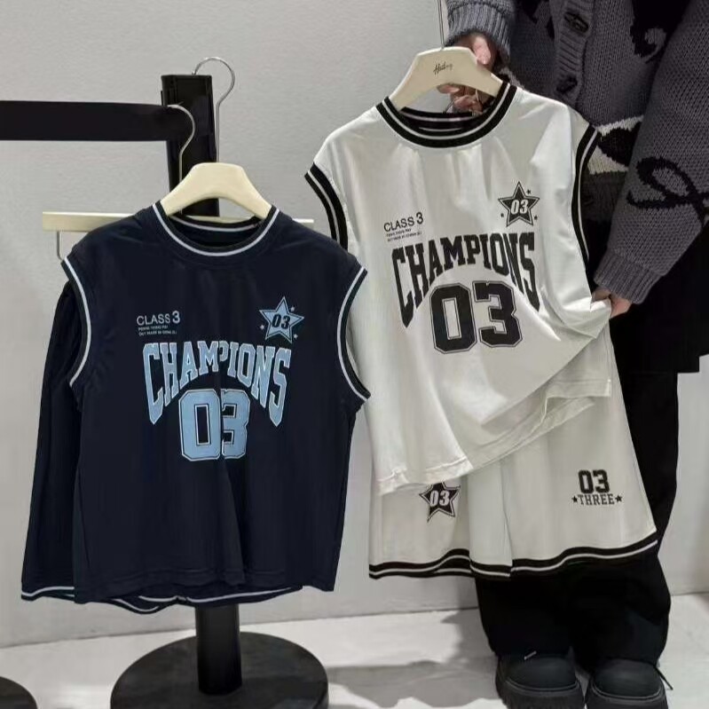 儿童篮球套装2026夏季新款男童球服背心短裤两件套中大童120-160