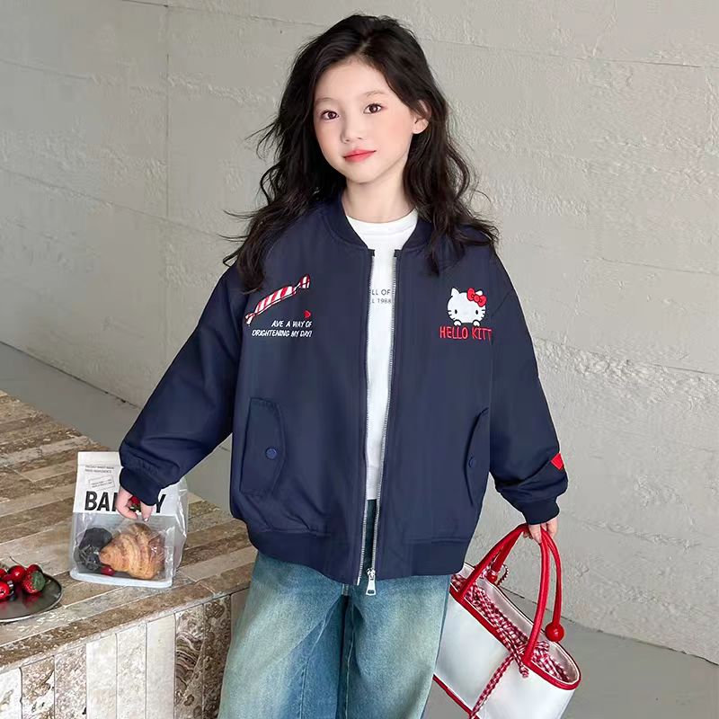 女童外套2026秋季新款韩版女孩甜美棒球服外套洋气休闲夹克上衣潮