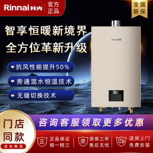 Rinnai 16E32G CJ恒温家用天然气强排式 16L 林内燃气热水器RUS