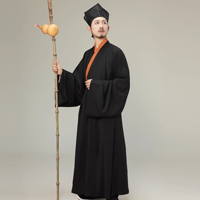 苏东坡日常文人庶士宋制交领长衫