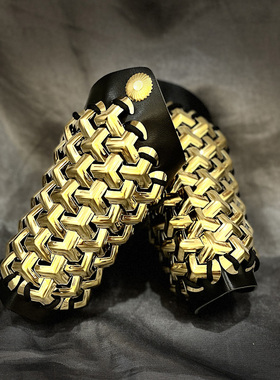 飞鱼服配件山纹甲护臂甲胄汉服锦衣卫护腕贴里曳撒不锈钢厚度0.8