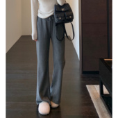 AMR 型～显腿长加绒加厚保暖高腰微喇阔腿裤 女秋冬新款 火爆裤