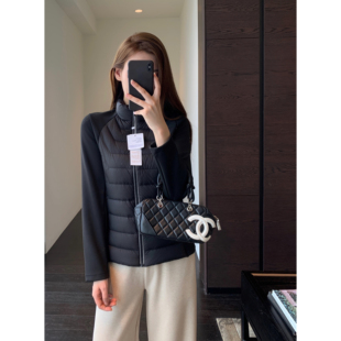 显瘦立领短款 AMR 时髦拼接修身 柜上1000 羽绒服外套女秋冬新