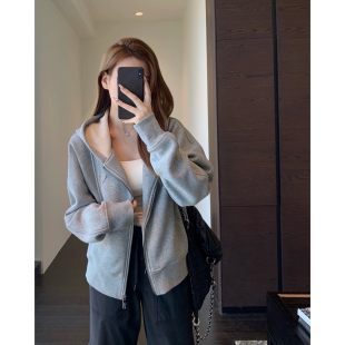 慵懒时髦宽松显瘦连帽卫衣女外套2026春新款 品质推荐 AMR