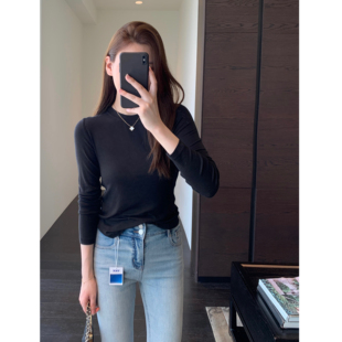 T恤秋冬新款 神仙面料 女长袖 天丝羊毛柔软舒适显瘦打底衫 AMR