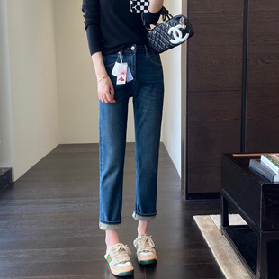 女秋冬新款 口碑神裤 显瘦加绒小直筒裤 高品质木棉牛仔裤 AMR