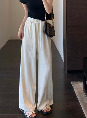 AMR UU◆夏季神裤 凉感舒适轻薄高腰显瘦直筒休闲裤阔腿裤女新款