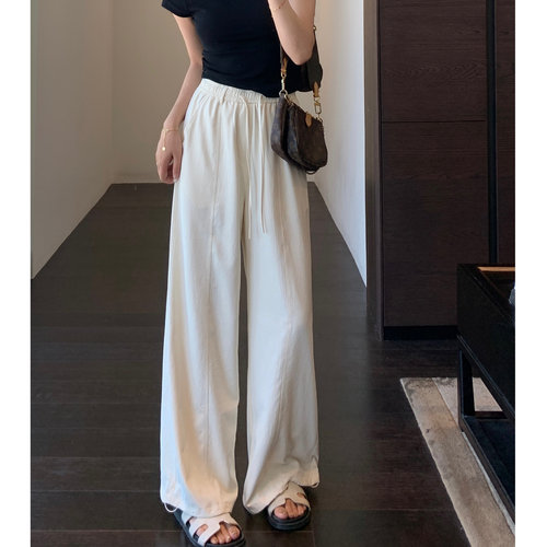 AMR UU◆夏季神裤 凉感舒适轻薄高腰显瘦直筒休闲裤阔腿裤女新款