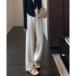 款 lu家显瘦直筒裤 高腰阔腿裤 AMR 女秋冬新款 柜上热卖 休闲裤