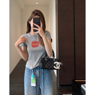 气减龄 元 慵懒时髦显瘦印花短袖 T恤女上衣春夏季 AMR 2026新款