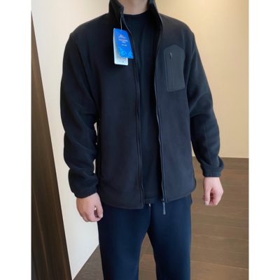 AMR UU◆帅气时髦 加绒颗粒绒卫衣立领外套男士2025新款加厚冬季